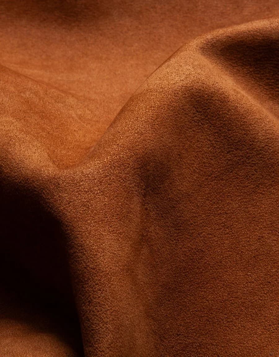 Cotton velvet upholstery fabric showing its soft pile