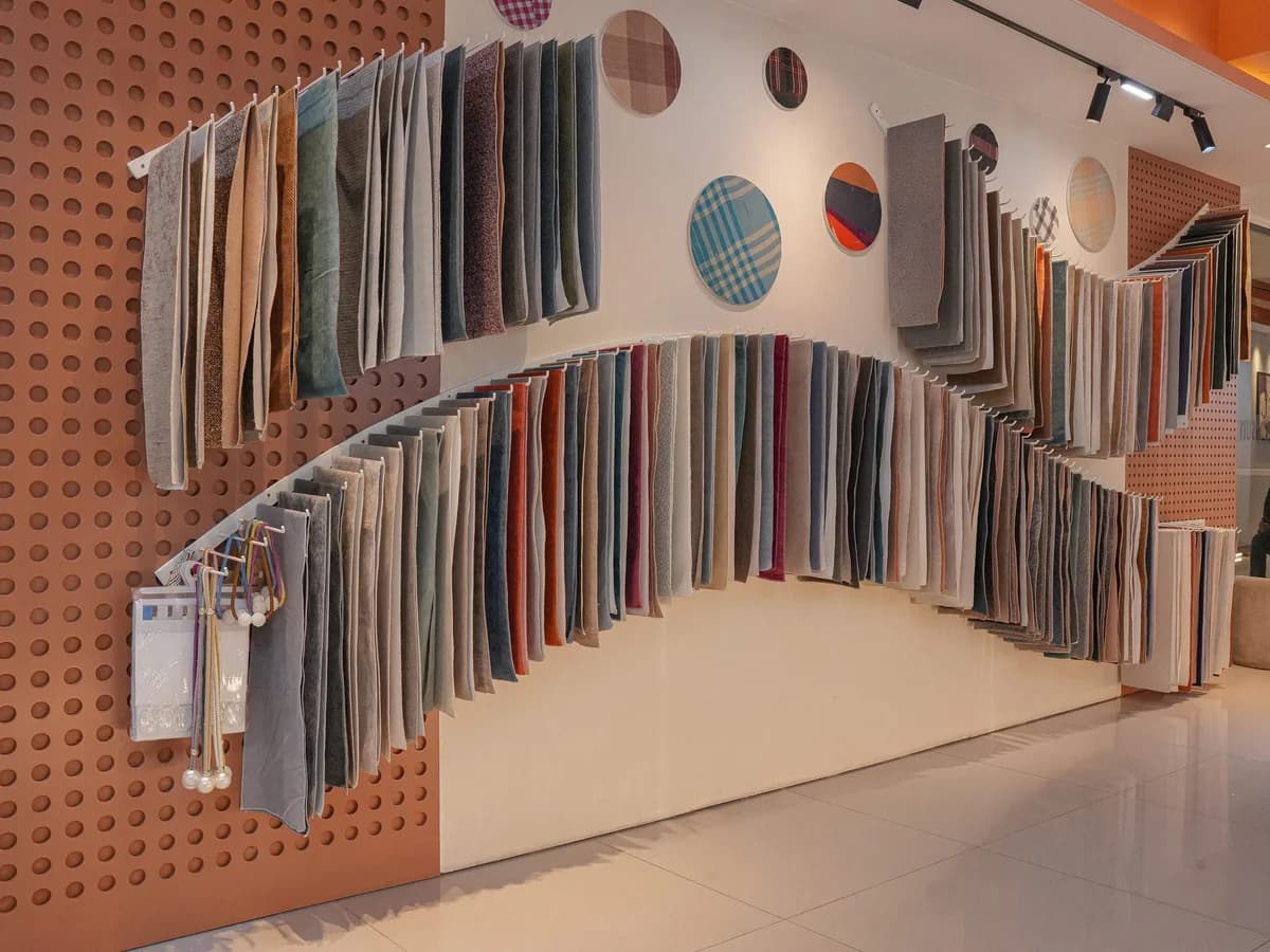 Precision curtain track alignment and ceiling pocket fitting detail