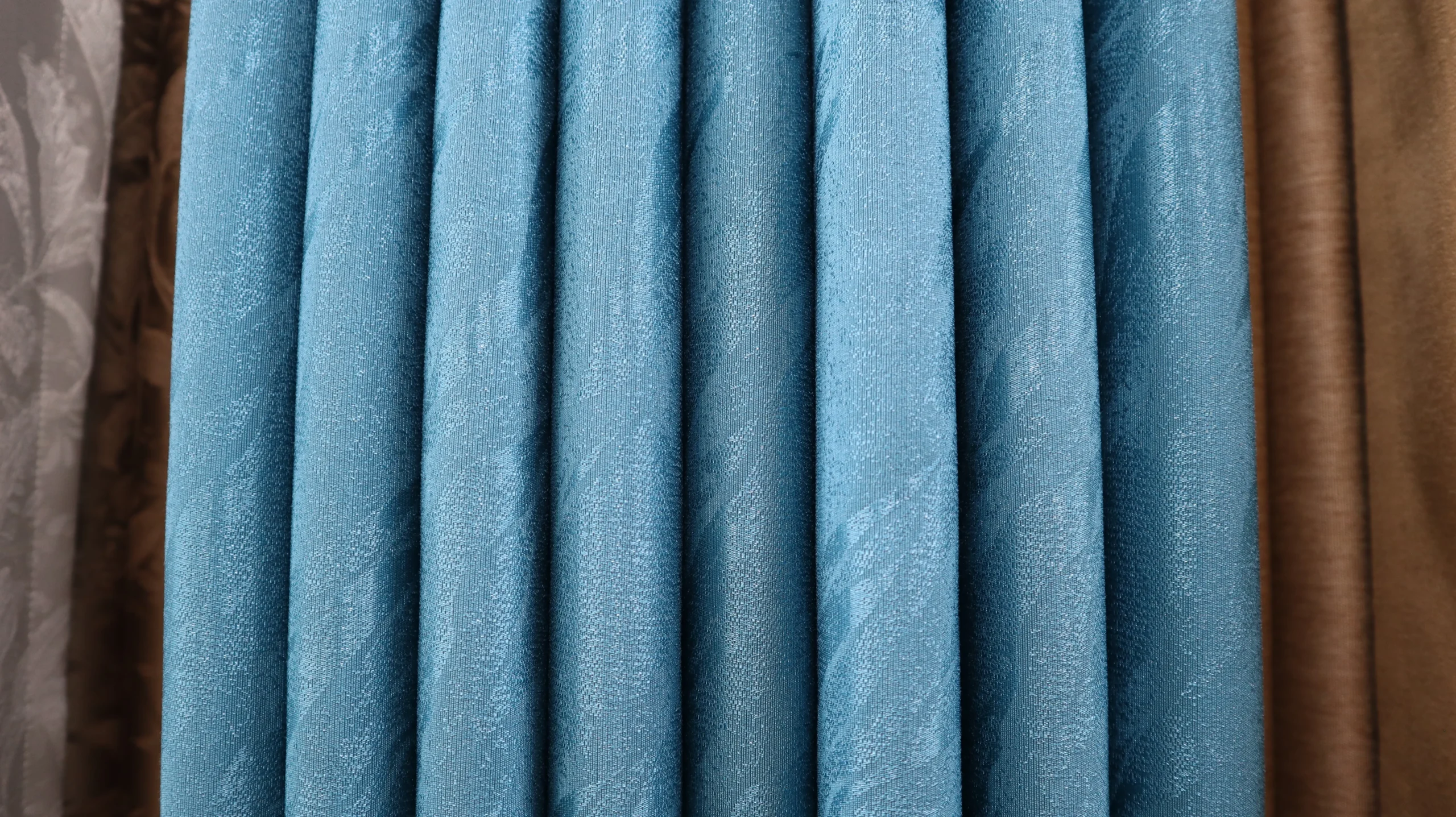 Blackout curtains in a private interior
